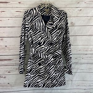 Vertigo Paris zebra striped trench coat